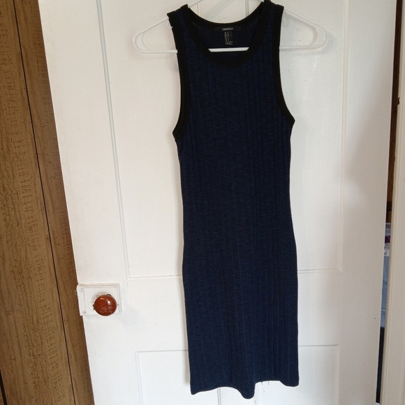 Forever 21 Dark Blue Ribbed Tank Dress size Small - Picture 6 of 7